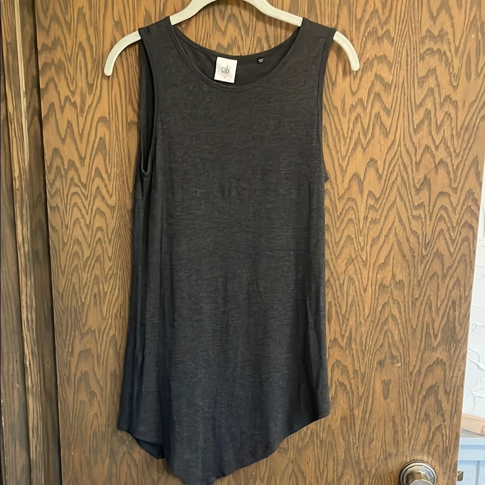 CAbi Black Asymmetrical‎ Sleeveless Tank Top